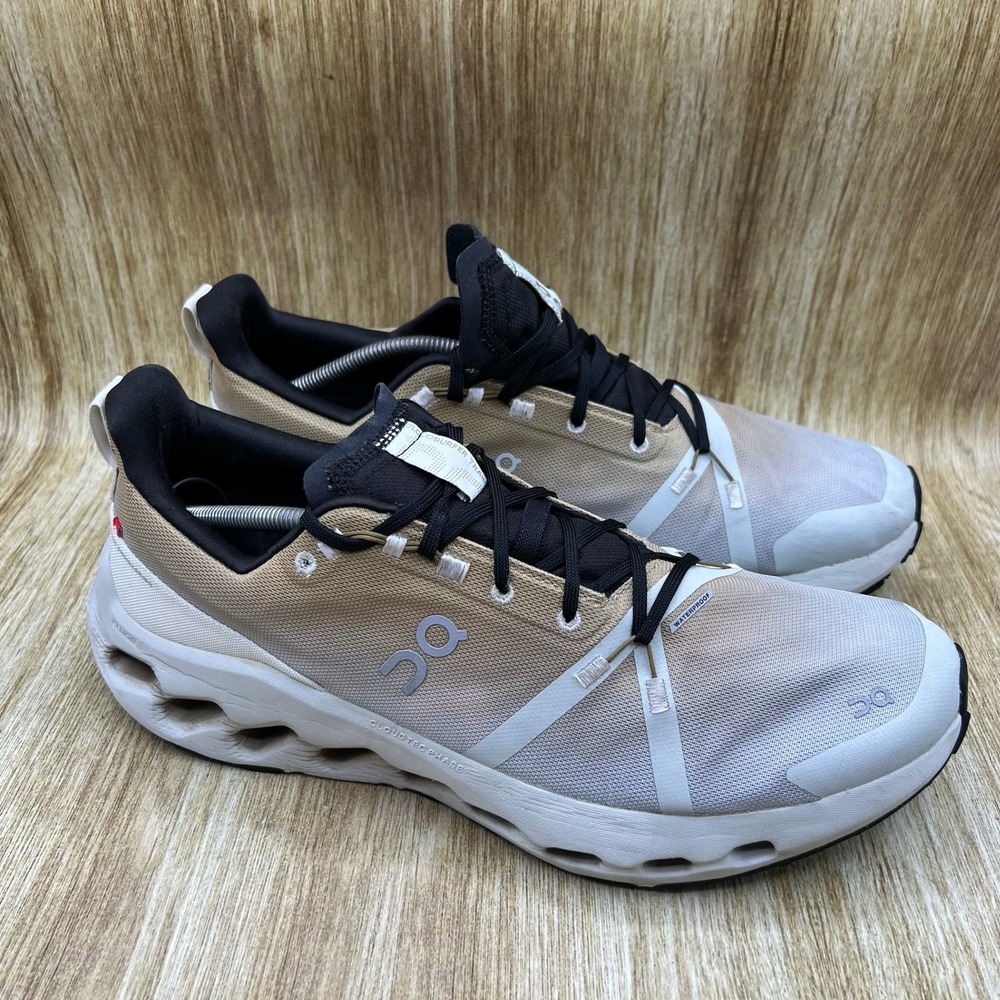 On Cloudsurfer Trail Waterproof Men's Size 13 Safari Mineral Shoes 3ME10272065